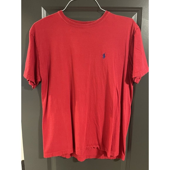 Polo Ralph Lauren Men's Solid Red Crew-Neck Size Medium Short Sleeve T-Shirt - Picture 1 of 3